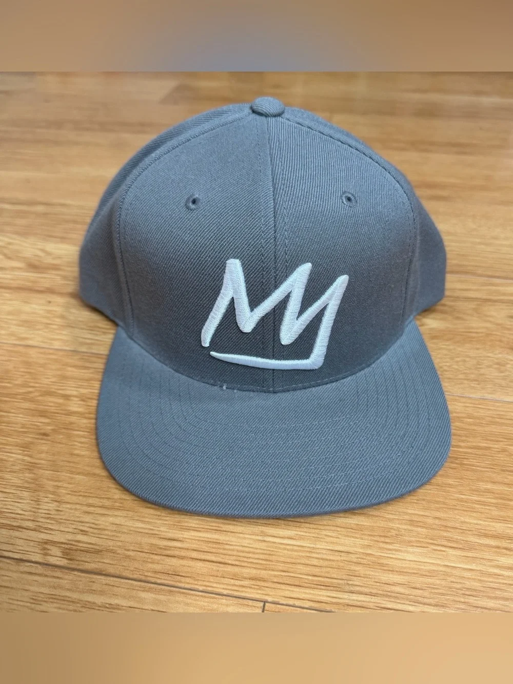Mammoth Mountain Crown Trail Map Brim Cap Small Adult Or Youth Gray SnapBack